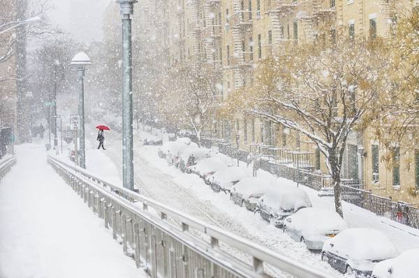 Photograph Mitchell Funk Back Street Snow on One Eyeland